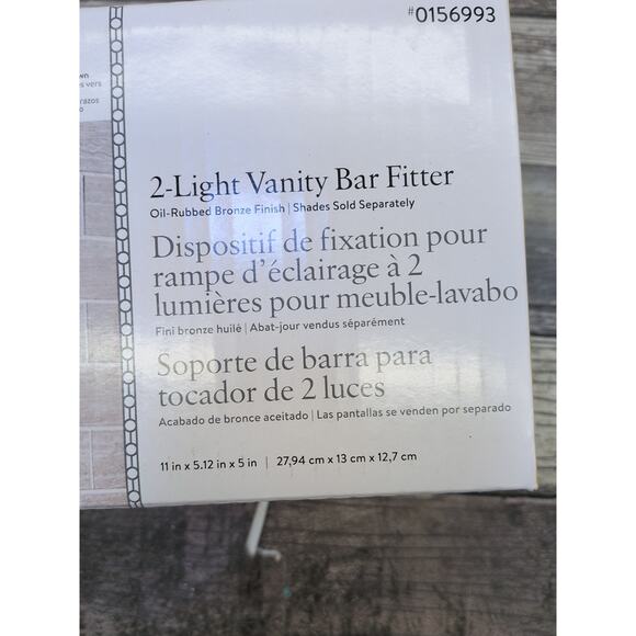 Portfolio 2-Light Bronze Transitional Vanity Light Bar V813-2WD8Z (D5) - Picture 2 of 12